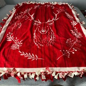 Deer No-Sew Blanket 45x60
